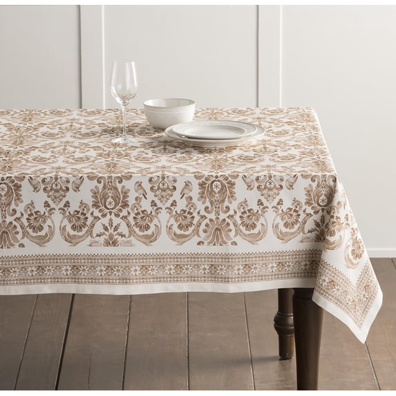 Maison d' Hermine Allure 100% Cotton Tablecloth for Kitchen Dining | Tabletop | Decoration | Parties | Weddings | Thanksgiving/Christmas (Square, 54 Inch by 54 Inch).