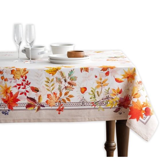 Maison d' Hermine Amarante 100% Cotton Tablecloth for Kitchen Dining Tabletop Decoration Parties Weddings (Square, 60 Inch by 108 Inch)