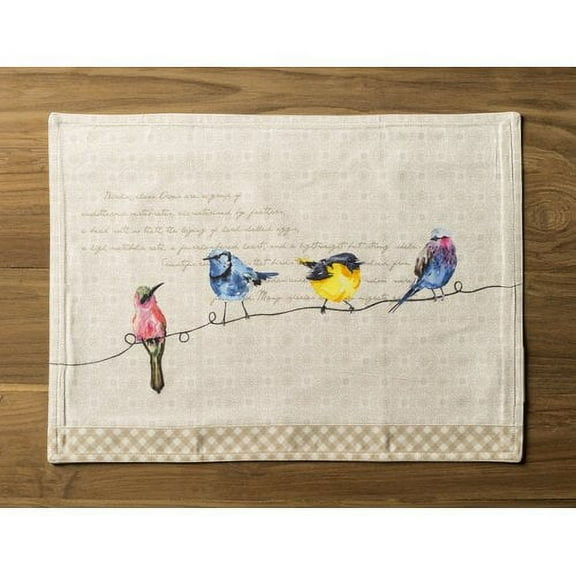 Maison d' Hermine Birdies on Wire 13'' Placemat (Set of 4)