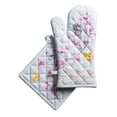 thumbnail image 1 of Maison d' Hermine Blossom in Spring 100% Cotton Easter Set of Oven Mitt (7.5 Inch by 13 Inch) and Pot Holder (8 Inch by 8 Inch) for BBQ | Cooking | Baking | Grilling | Barbecue | Spring/Summer, 1 of 5