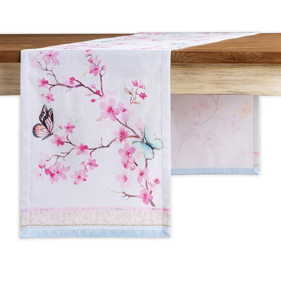 Maison d' Hermine Blossom in Spring 100% Cotton Table Runner for Party | Dinner | Holidays | Kitchen | Spring/Summer [Single Layer (14.5 Inch by 108 Inch)]