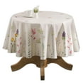 thumbnail image 1 of Maison d' Hermine Botanical Fresh 100% Cotton Tablecloth for Kitchen Dining | Tabletop | Decoration | Parties | Weddings | Spring/Summer (Round, 63 Inch)., 1 of 5
