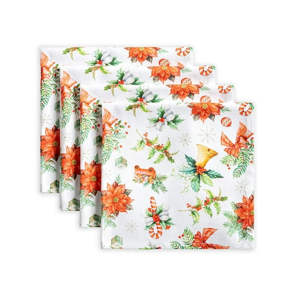 Maison d' Hermine Chromo 100% Cotton Soft and Comfortable Set of 4 Napkins Perfect for Family Dinners Weddings Cocktail Kitchen (20 Inch by 20 Inch)