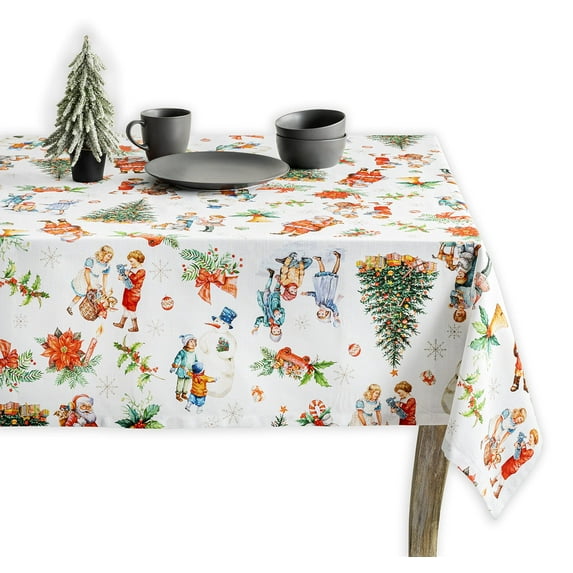 Maison d' Hermine Chromo 100% CottonTablecloth for Kitchen Dining Tabletop Decoration Parties Weddings (Square, 60 Inch by 120 Inch)