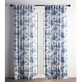 thumbnail image 1 of Maison d' Hermine Curtain 100% Cotton Curtains 2 Panel Easy Hanging with a Rod Pocket & Loop for Kitchen, Living Room, Home, Calais - Blue (White Back, 1 of 1