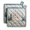 thumbnail image 1 of Maison d' Hermine Deer in The Woods 100% Cotton Set of 2 Pot Holders with Loop Heat Resistant for BBQ | Cooking | Baking | Grilling | Microwave | Barbecue | (8 Inch by 8 Inch)., 1 of 3