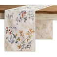 thumbnail image 1 of Maison d' Hermine Equinoxe 100% Cotton Table Runner for Party | Dinner | Holidays | Kitchen | Thanksgiving/Christmas | Home [Beige, Double Layer (14.5 Inch by 108 Inch)], 1 of 5