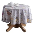 thumbnail image 1 of Maison d' Hermine Equinoxe - Grey 100% Cotton Tablecloth for Kitchen Dining | Tabletop | Decoration | Parties | Weddings | Spring/Summer (Round, 63 Inch)., 1 of 5
