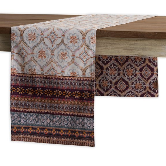 Maison d' Hermine Fair Isle 100% Cotton Table Runner for Party Dinner Holidays Kitchen Home [Double Layer (14.5 Inch by 72 Inch)]