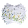 thumbnail image 1 of Maison d' Hermine Fleurs De Mai 100% Cotton Set of 4 Placemats for Dining Table | Kitchen | Wedding | Everyday Use | Dinner Parties | Spring/Summer (13 Inch by 19 Inch), 1 of 5