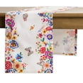 thumbnail image 1 of Maison d' Hermine Happy Florals - High Summer 100% Cotton Table Runner for Party | Dinner | Holidays | Kitchen | Spring/Summer [Single Layer (14.5 Inch by 108 Inch)], 1 of 5