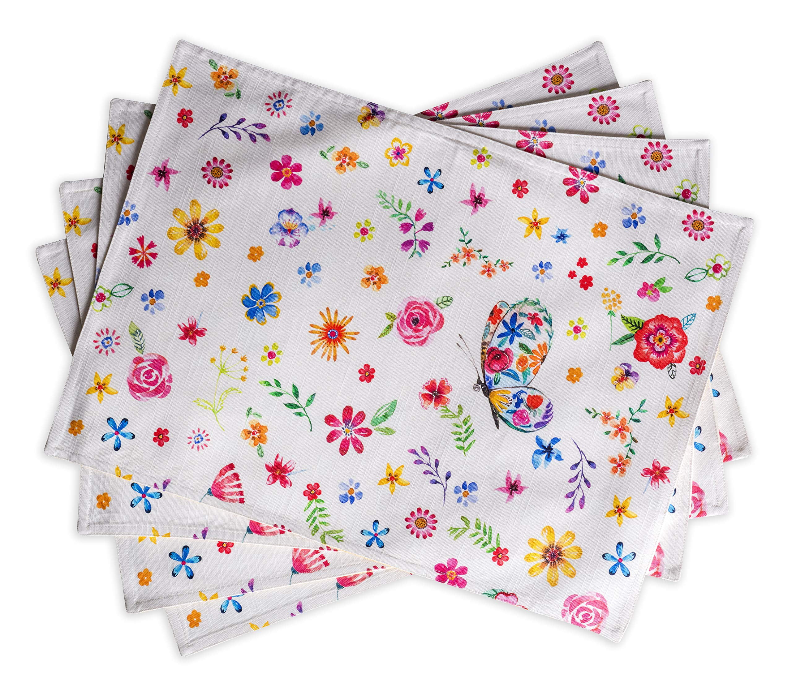 Maison D'Hermine Runner Da Tavola Happy Florals Sweety – 50x150 Cm, 100% Cotone, Floreale, Per Cucina E Feste Primaverili