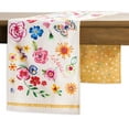 thumbnail image 1 of Maison d' Hermine Happy Florals - Sweety 100% Cotton Table Runner for Party | Dinner | Holidays | Kitchen | Spring/Summer [Double Layer (14.5 Inch by 108 Inch)], 1 of 5