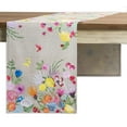 thumbnail image 1 of Maison d' Hermine Jardin D'ete - Fog 100% Cotton Table Runner for Party | Dinner | Holidays | Kitchen | Spring/Summer [Double Layer (14.5 Inch by 108 Inch)], 1 of 5
