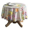 thumbnail image 1 of Maison d' Hermine Jardin D'ete - Fog 100% Cotton Tablecloth for Kitchen Dining | Tabletop | Decoration | Parties | Weddings | Spring/Summer (Round, 63 Inch)., 1 of 5