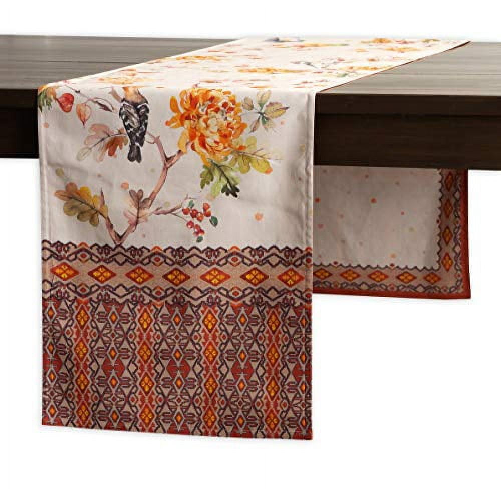 Maison d' Hermine Kelim 100% Cotton Table Runner for Party Dinner Holidays Kitchen Home [Prairie, Double Layer (14.5 Inch by 72 Inch)]