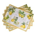 thumbnail image 1 of Maison d' Hermine Limoncello 100% Cotton Set of 4 Placemats for Dining Table | Kitchen | Wedding | Everyday Use | Dinner Parties | Spring/Summer (13 Inch by 19 Inch), 1 of 5