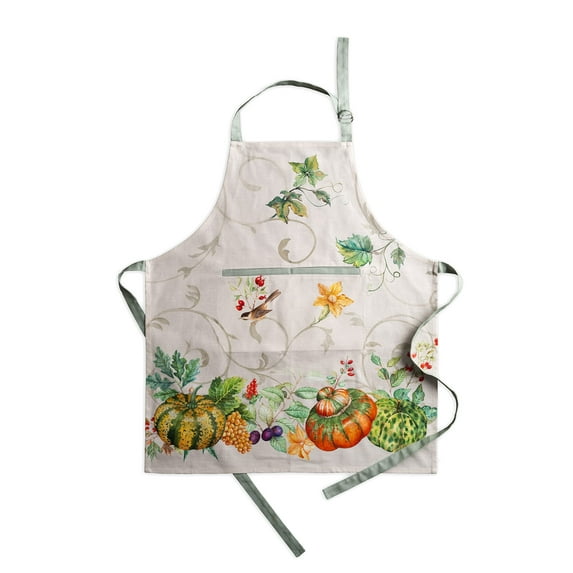 Maison d' Hermine Lumina 100% Cotton 1 Piece Kitchen Apron with an Adjustable Neck & Invisible Center Pocket with Long Ties for Women Men | Chef (27.50 Inch by 31.50 Inch )