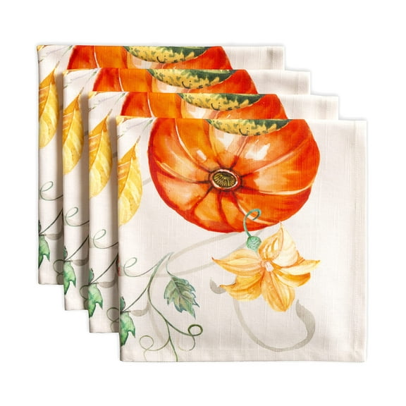 Maison d' Hermine Lumina 100% Cotton Soft and Comfortable Set of 4 Napkins Perfect for Family Dinners | Weddings | Cocktail | Kitchen | Autumn/Winter (20 Inch by 20 Inch)