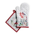 thumbnail image 1 of Maison d' Hermine Morzine 100% Cotton Set of Oven Mitt (7.5 Inch by 13 Inch) and Pot Holder (8 Inch by 8 Inch) for BBQ Cooking Baking Grilling Microwave Barbecue Thanksgiving/Christmas, 1 of 3