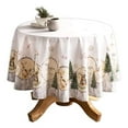 thumbnail image 1 of Maison d' Hermine Tablecloths 100% Cotton 69" Diameter Decorative Round Tablecloth Washable Table Cover, Holiday Dinner, Wedding & Dining, Mountain Li, 1 of 4