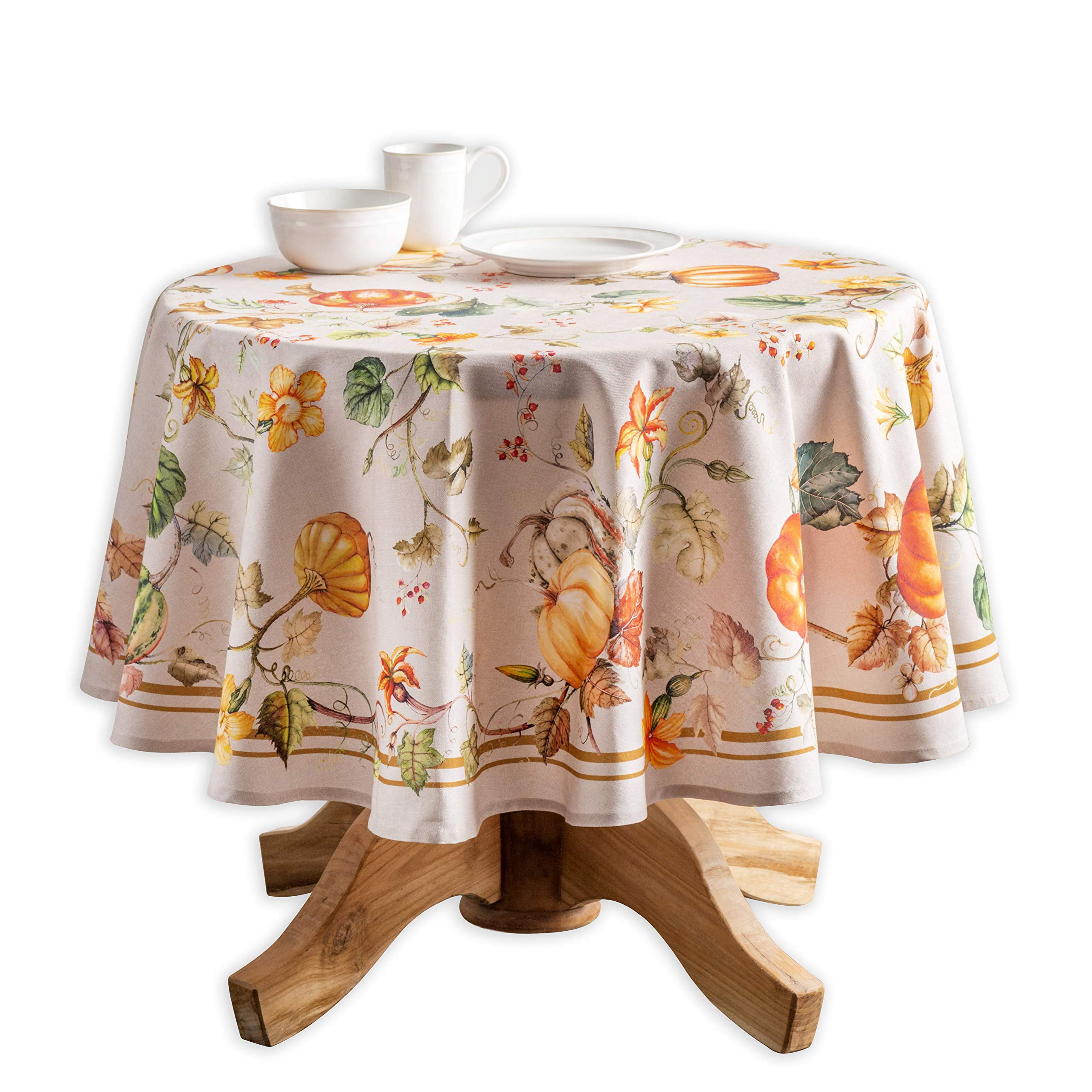 GetUSCart- Maison d' Hermine Potiron 100% Cotton Tablecloth for Kitchen  Dining, Tabletop, Decoration, Parties, Weddings