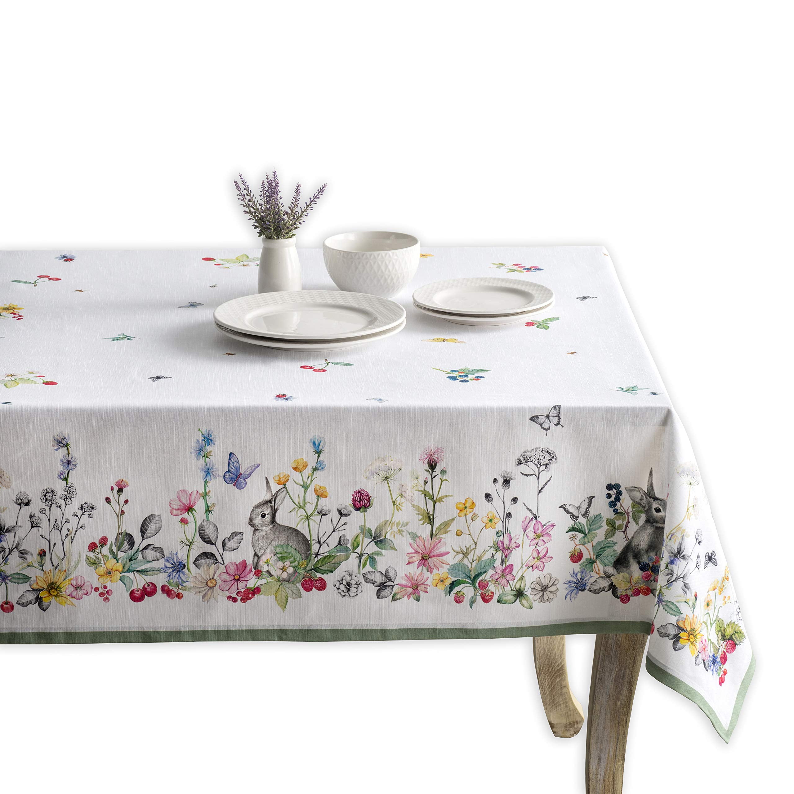 Maison d' Hermine Rectangle Floral Cotton Tablecloth