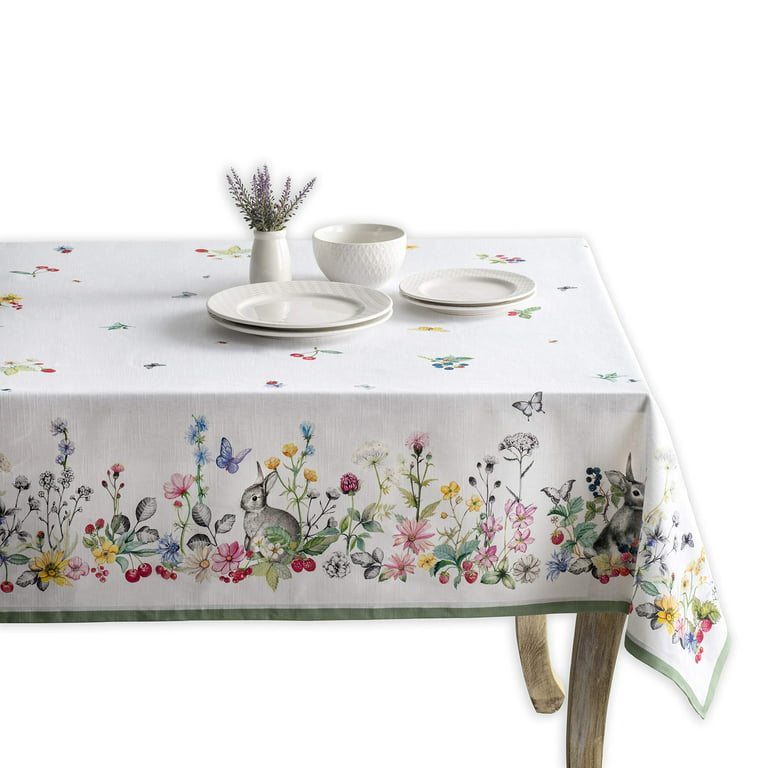 Maison d' Hermine Printemps 100% Cotton Tablecloth for Kitchen Dining, Tabletop, Decoration, Parties, Weddings