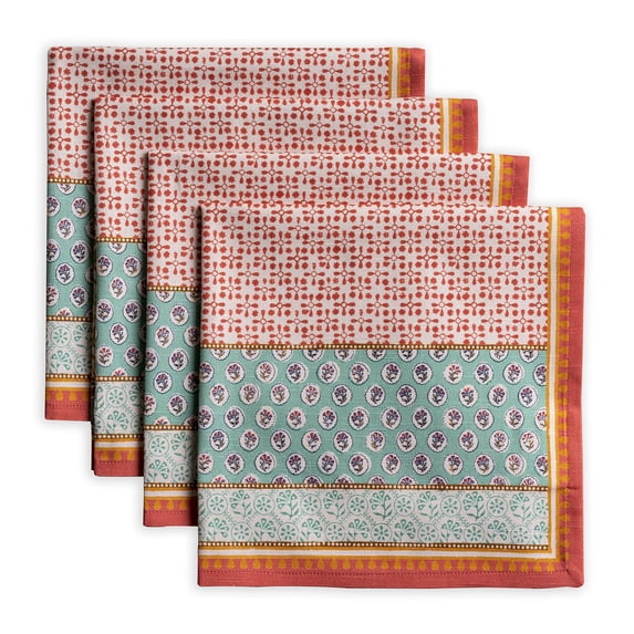 Maison d' Hermine Provence 100% Cotton Soft and Comfortable Set of 4 Napkins Perfect for Family Dinners Weddings Cocktail Kitchen Spring/Summer (20 Inch by 20 Inch).