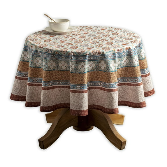 Maison d' Hermine Romane 100% CottonTablecloth for Kitchen Dining Tabletop Decoration Parties Weddings (Round, 69 Inch Diameter)