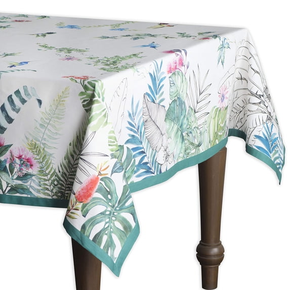 Maison d' Hermine Tropiques 100% Cotton Tablecloth for Kitchen Dining | Tabletop | Decoration | Parties | Weddings | Spring/Summer (Rectangle, 60 Inch by 108 Inch).
