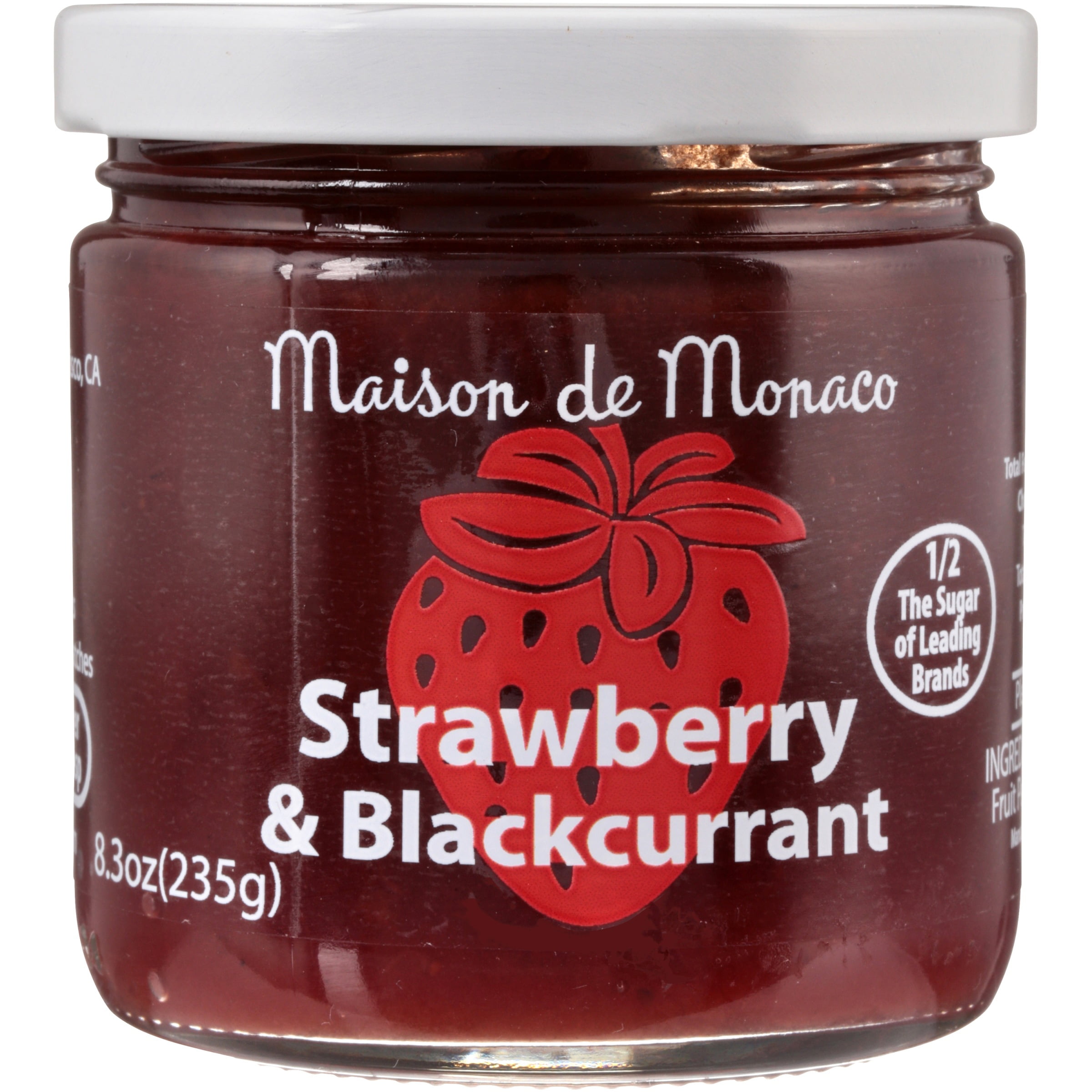 Maison de Monaco Strawberry & Blackcurrant Preserves 8.3 oz. Jar