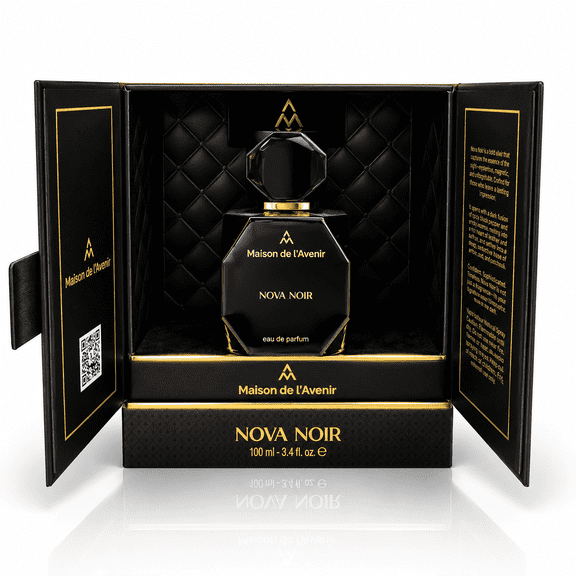 Maison de l'Avenir Nova Noir  Oriental Woody Fragrance | Unisex Cologne & Perfume | Contains Natural & Essential Oils | Eau de Parfum (24 Hours) | Made in Dubai | 100ml / 3.4 fl. oz.