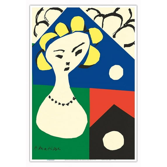 Maison de la Pensée Française - Paris France - Vintage Exhibition Poster by Henri Matisse c.1950 - Master Art Print (Unframed) 13in x 19in