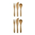 thumbnail image 1 of Maison du Fromage Reusable Charcuterie Serving Tools, Burnished Bamboo, 6-Piece Set, 1 of 5