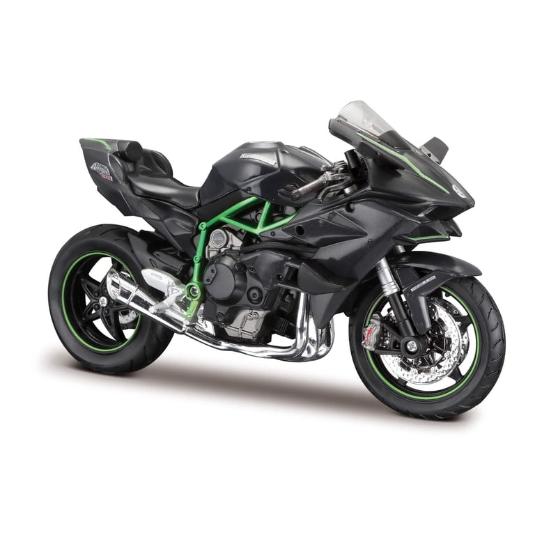 Modèle Réduit Moto 1:12 Kawasaki H2R En Alliage - Noir, Pièces Détaillées Et Détachables - Collection Ou Jouet