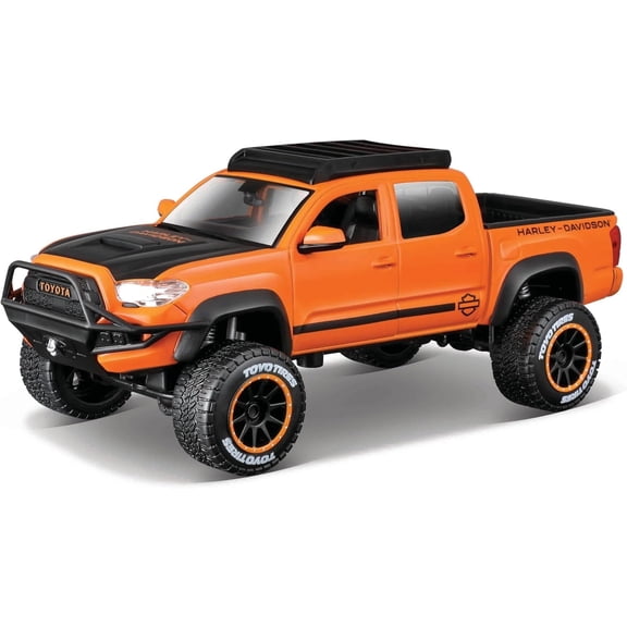 Maisto Harley Davidson 2023 Toyota Tacoma TRD Pro Diecast Model Car 1:24 Scale Orange Black