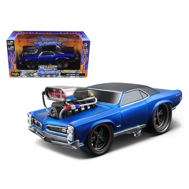カマロ 66 マッスル・マシーン　Muscle Machines1/24スケール Maisto Diecast Toy: 1:24 Scale 1966 Pontiac GTO Blue Muscle