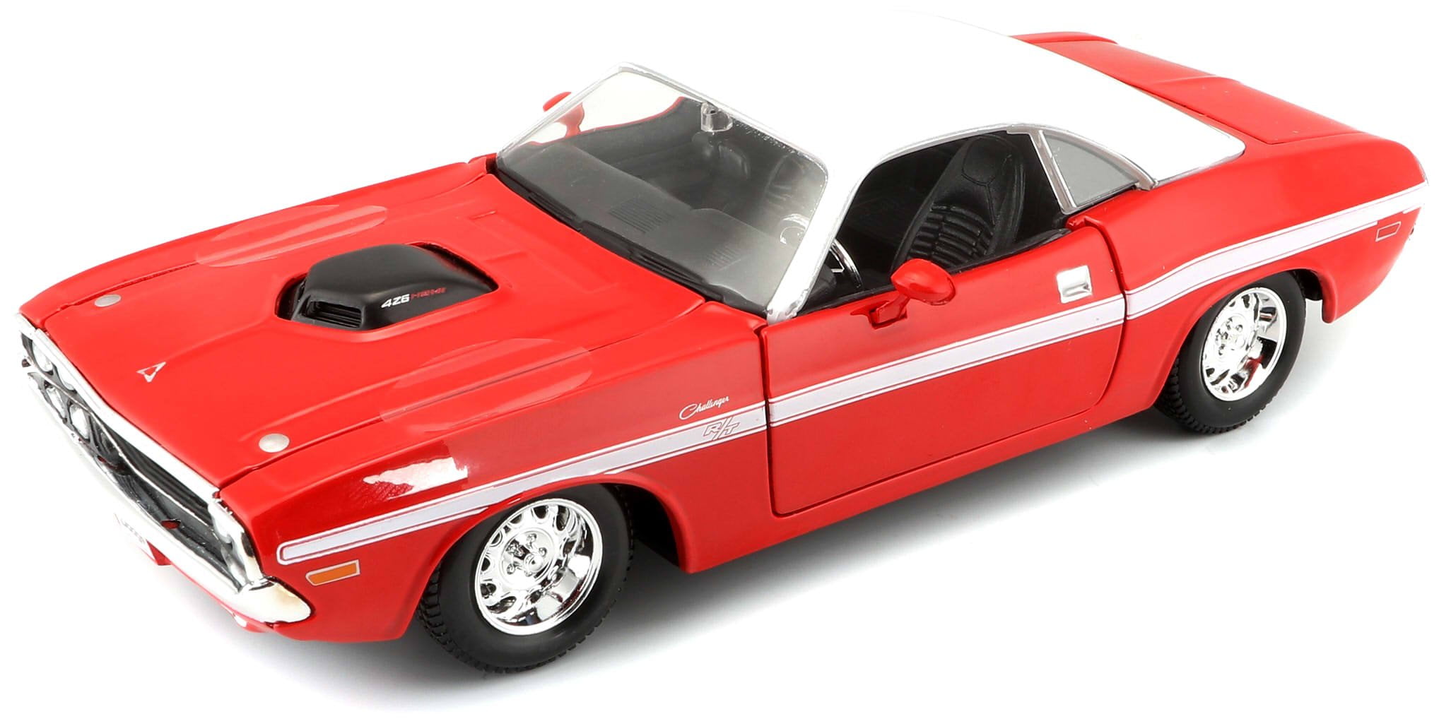 Maisto 1:24 Scale 1970 Dodge Challenger Coupe Red Diecast Model Car