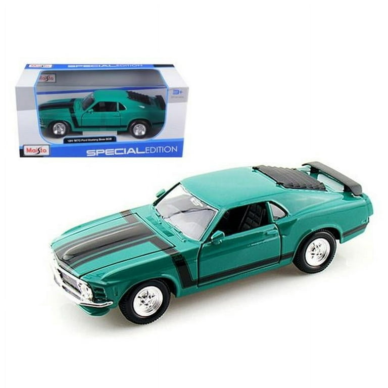 Maisto 1:24 Scale 1970 Ford Mustang Boss 302 Green Diecast Model Car