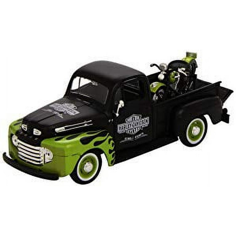 Maisto 1 24 Scale Harley Davidson 1948 Ford F 1 Pickup Truck With 1948 FL Panhead Motorcycle Diecast Replica Model Set