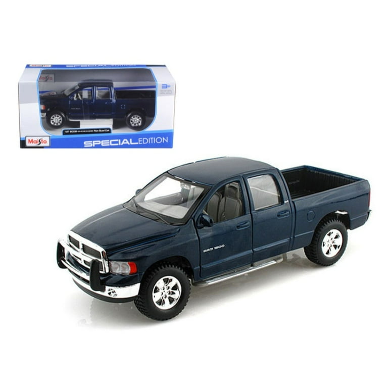 Maisto 1:27 Scale Blue 2002 Dodge Ram Quad Cab Diecast Pickup