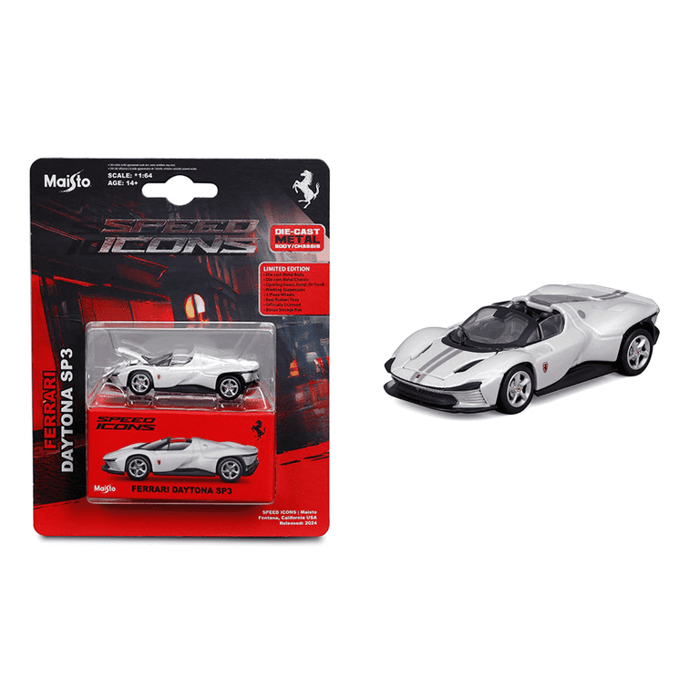 Maisto 1:64 Speed Icons Ferrari Daytona SP3 – White - Walmart.com