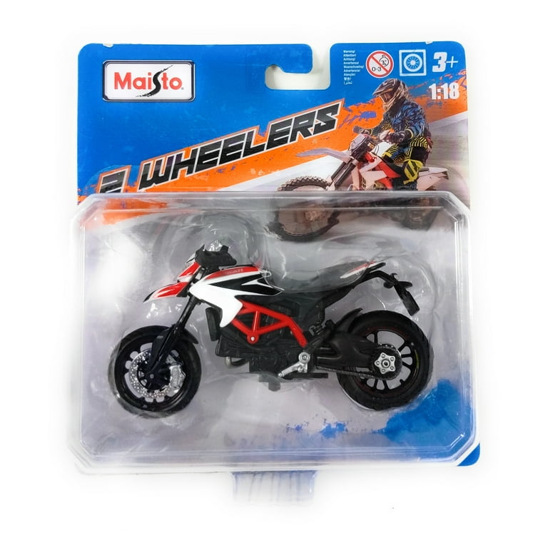 Maisto 2 Wheelers Ducati Hypermotard SP White Motorcycle 1 18 Scale Die Cast Replica