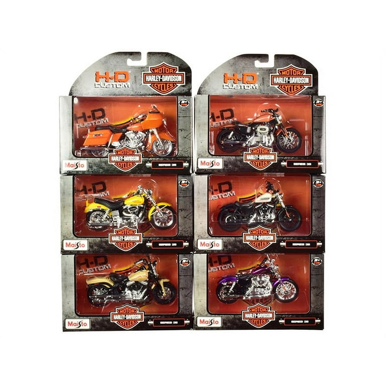 Maisto 31360-42 Harley-Davidson Motorcycles Set Series 42 1-18 Diecast  Motorcycle Models - 6 Piece 