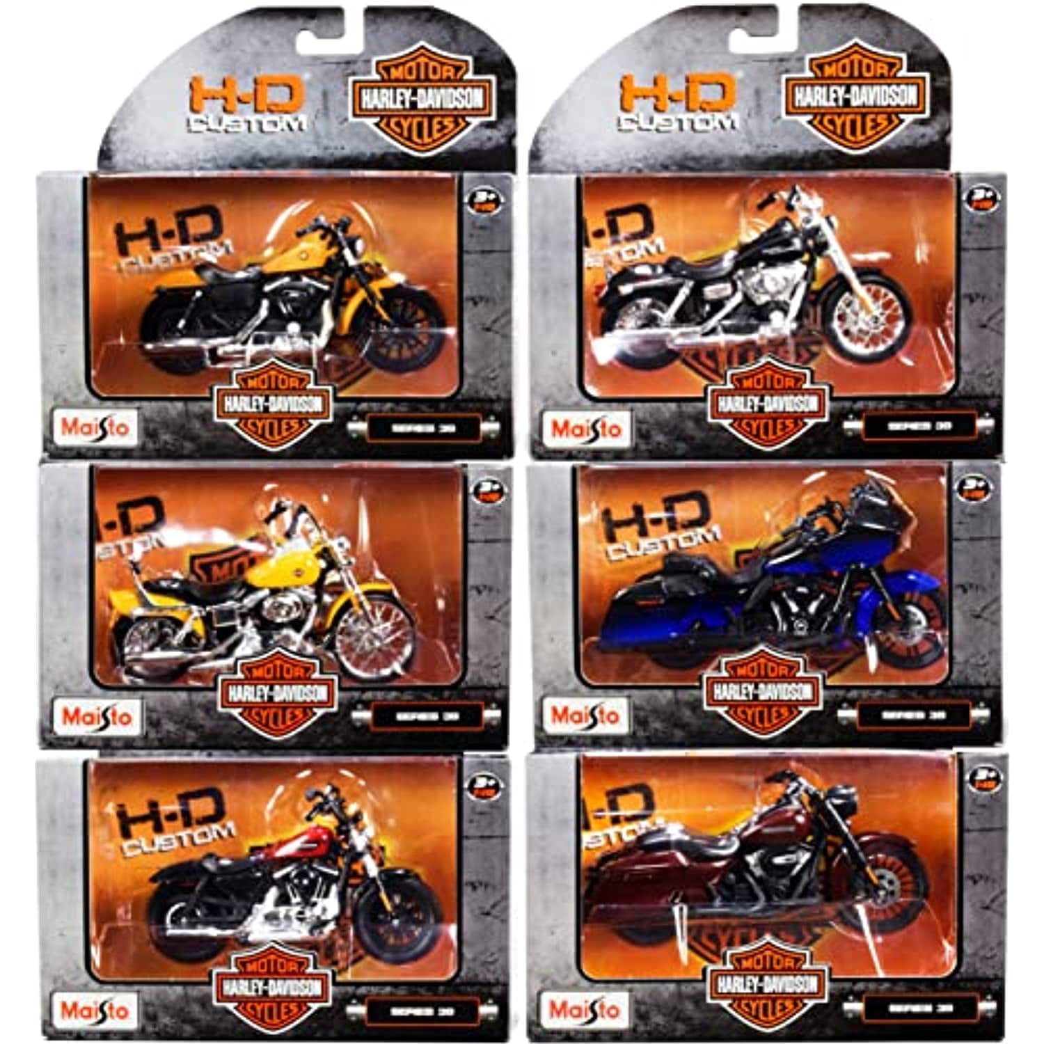Maisto  HARLEY-Davidson  4台セット Harley-Davidson Motorcycles 6 piece Set Series 39 1/18