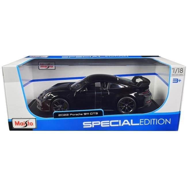 Maisto 1:18 2022 Porsche 911 GT3 Black Diecast Model 31458