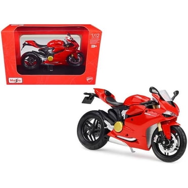 Maisto Ducati 1199 Panigale Motorcycle Diecast Model - 1:18 Scale Red Replica With Display Stand