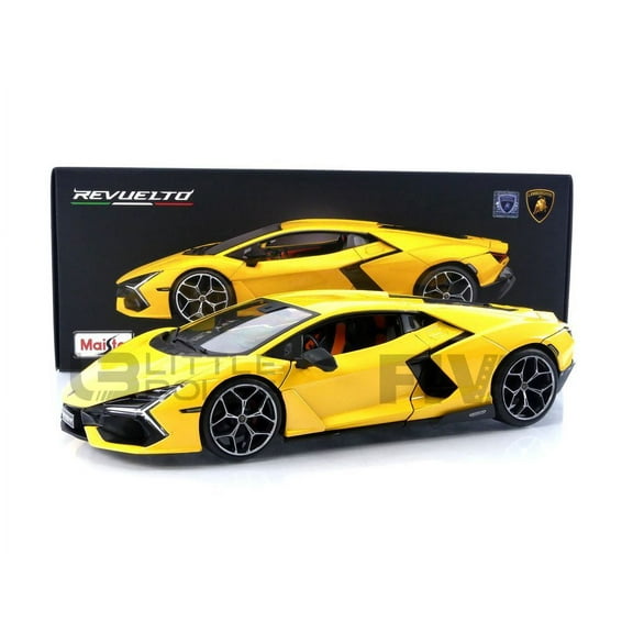 Maisto Lamborghini Revuelto 2023 Car Set, Metal Giallo Inti Metallic