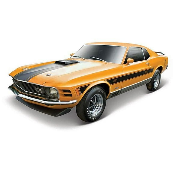 Maisto MAI31453OR 1970 Ford Mustang Mach 1 Model Car, Orange